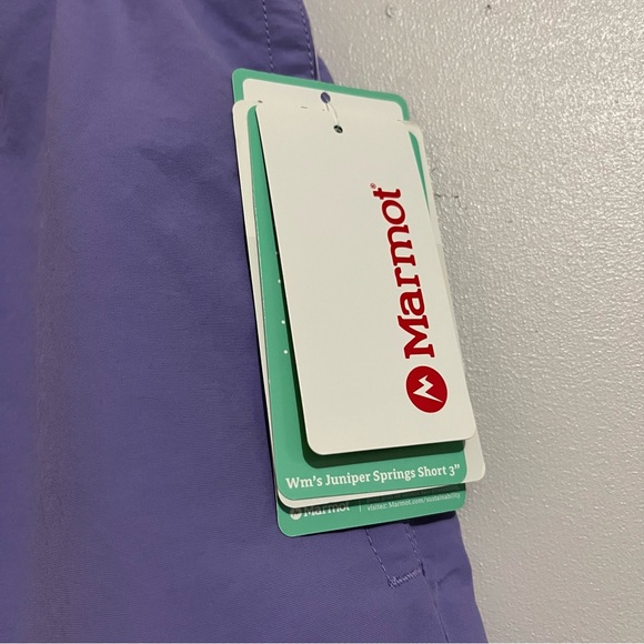 Marmot Women's Purple Athletic Shorts XL New Pull on side pockets drawstring - Picture 4 of 12